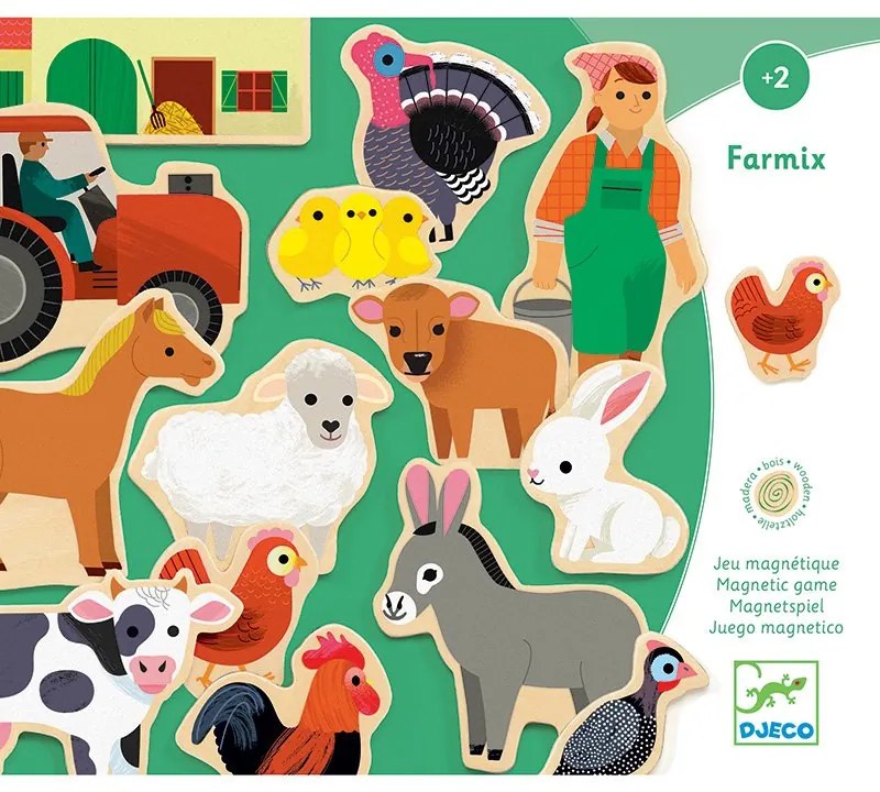 Djeco - Комплект магнити ферма DJ03127