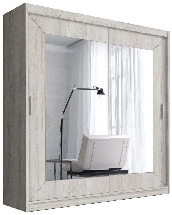Плъзгащ се гардероб Vita - 180d 60h 215w - Арктична боровина