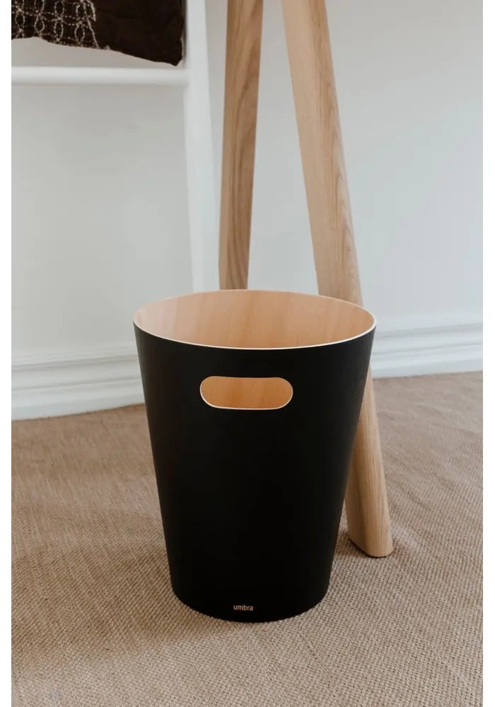 Черно офис кошче за боклук 7,5 l Woodrow – Umbra