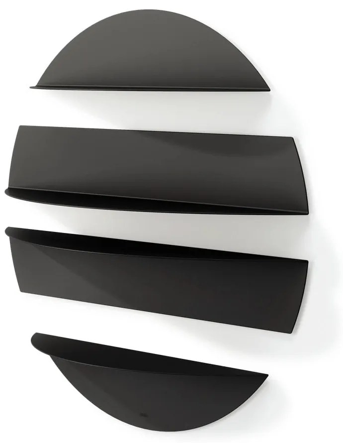 Черни метални рафтове в комплект от 4 броя 76 cm Solis - Umbra