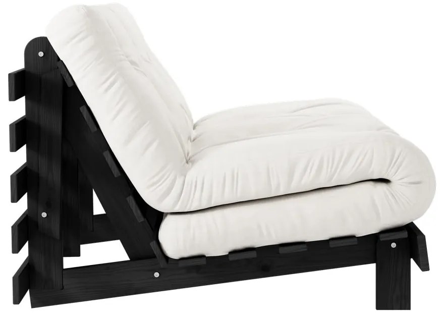 Кремав разтегателен диван 140 cm Roots Black Night – Karup Design