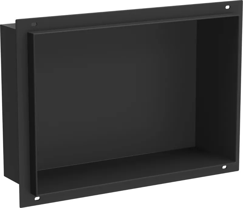 Mexen X-Wall-NR вдлъбната полица без фланец 30 x 20 см, черна - 1971302010
