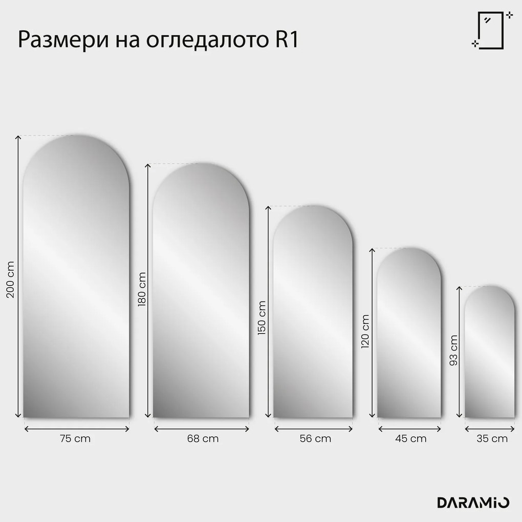 Арковидно огледало Pure R1
