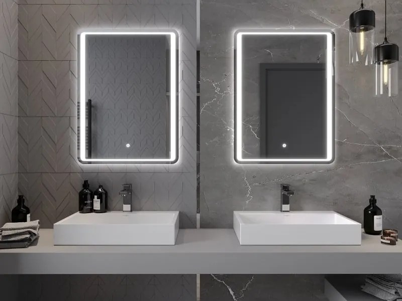 Mexen Zusa осветено огледало за баня 60 x 80 см, LED 6000K, анти-пара - 9808-060-080-611-00