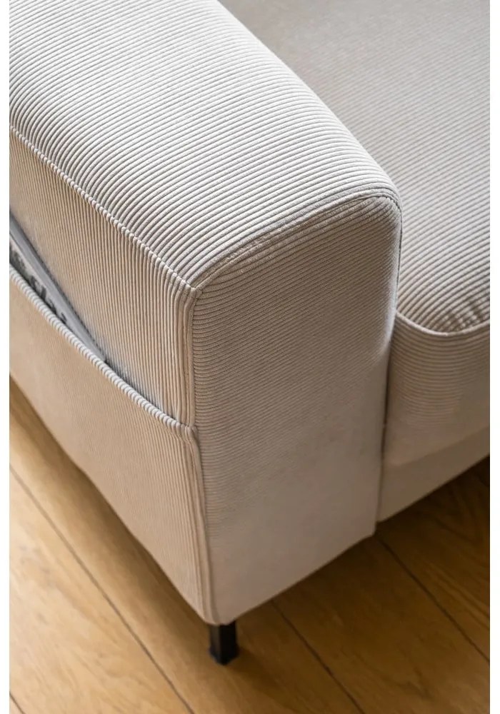 Бежово кресло от рипсено кадифе Lofty Lilly – Miuform