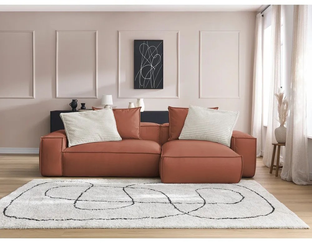 Тъмнокафяв ъглов диван от изкуствена кожа (променлив) Boheme – Bobochic Paris