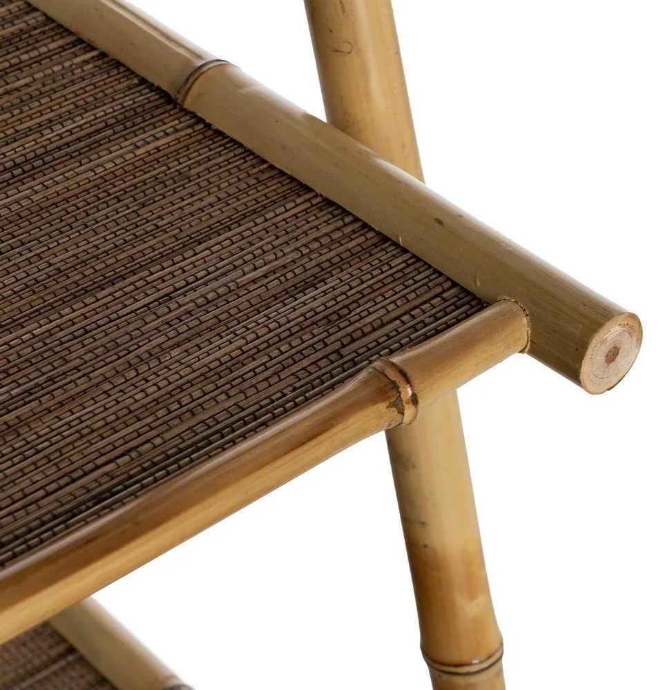 Бамбуков стелаж в естествен цвят 48x152x50 cm Manali – Ixia