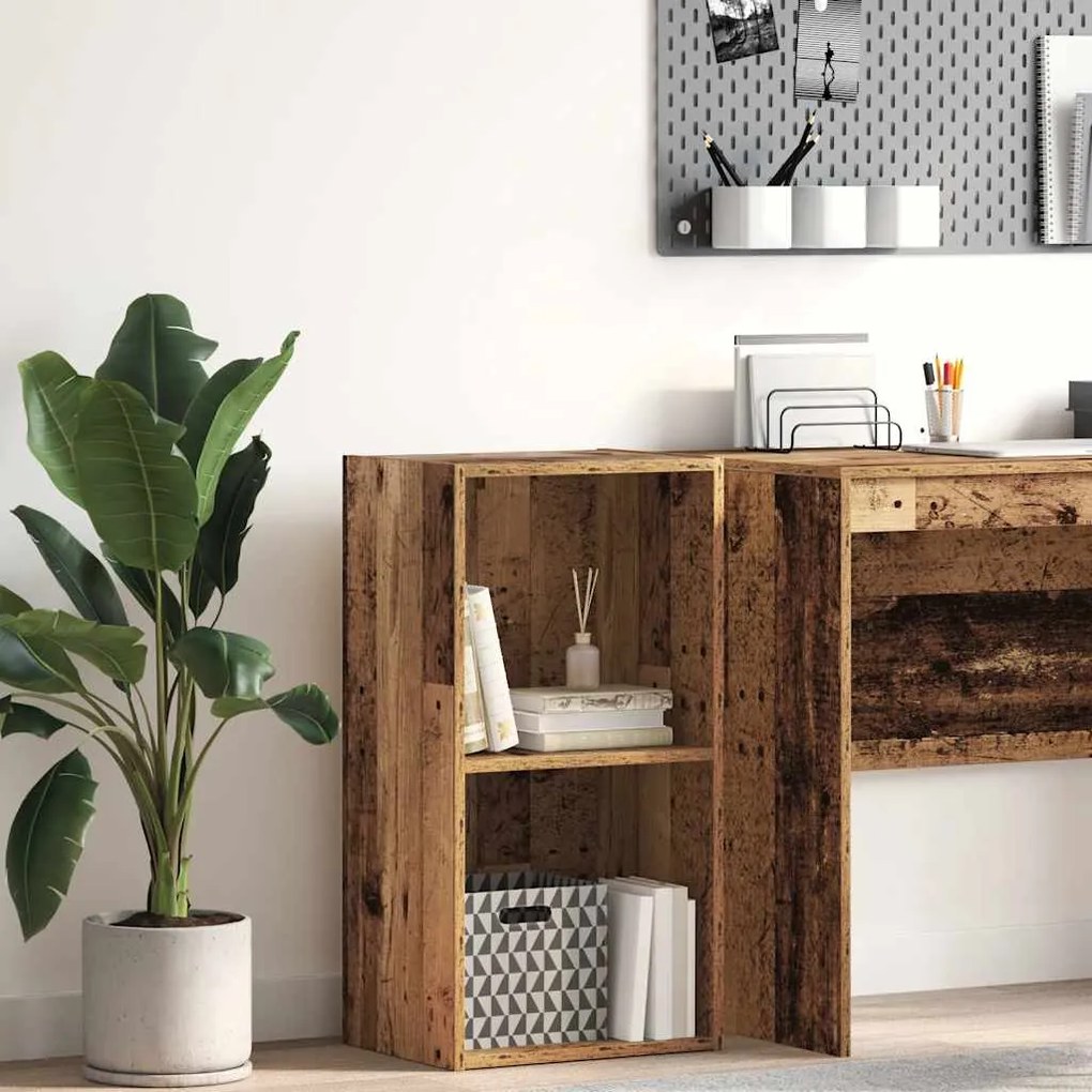 857865 vidaXL Библиотека, старо дърво, 40x30x77 см, инженерно дърво