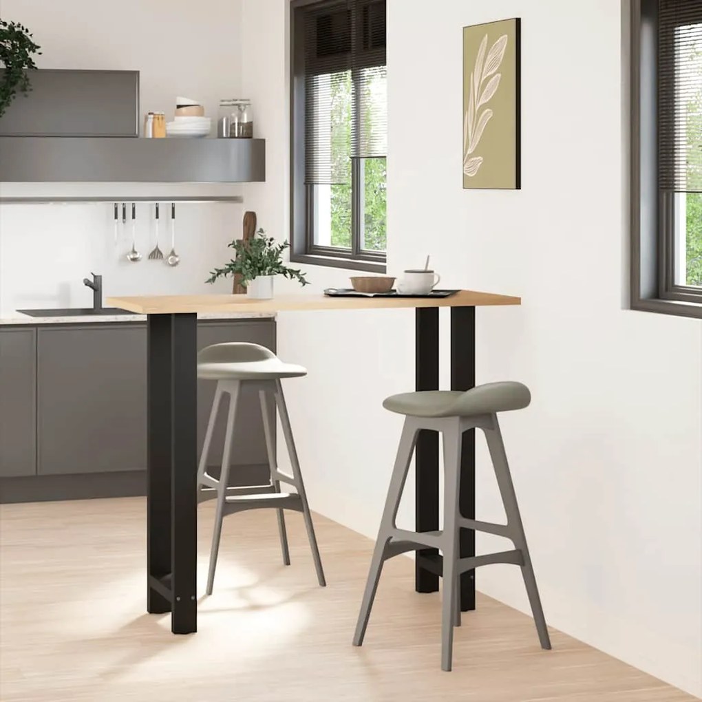 4013352 vidaXL Крака за бар маса, черни, 2 бр., 50 x (110-111) см, стомана