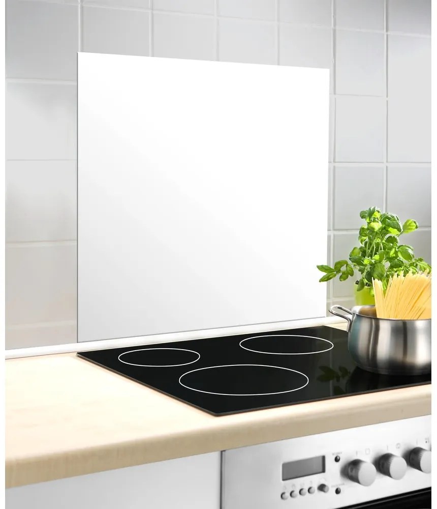 Стъклен протектор за стена зад печка в бял цвят , 70 x 60 cm - Wenko