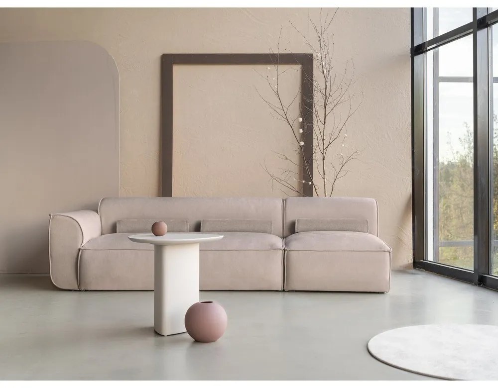 Бежов модулна лежанка (ляв ъгъл) Flex Felix – Miuform