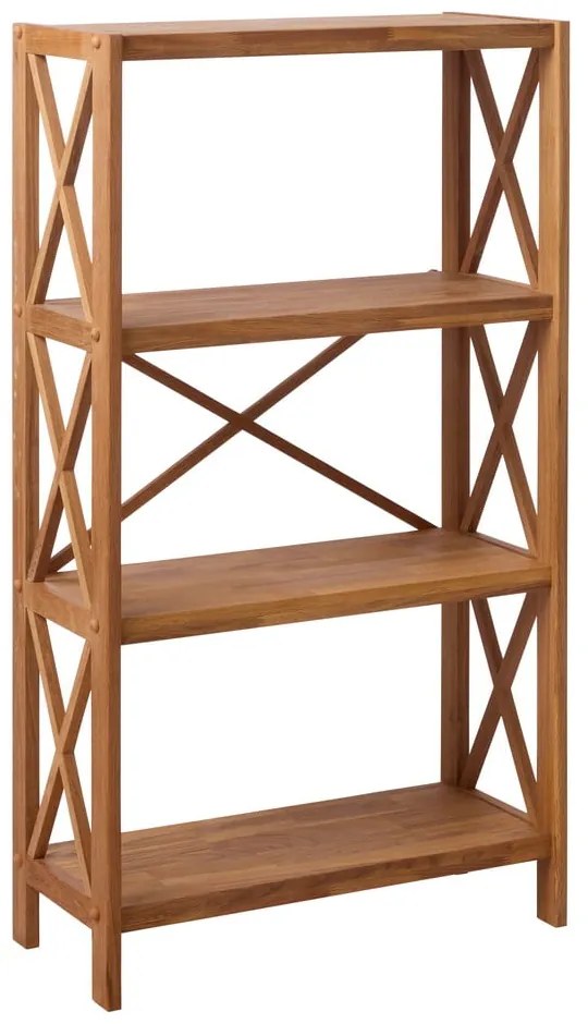 Стелаж от масивен дъб в естествен цвят 70x124 cm X-Shelf – Unique Furniture