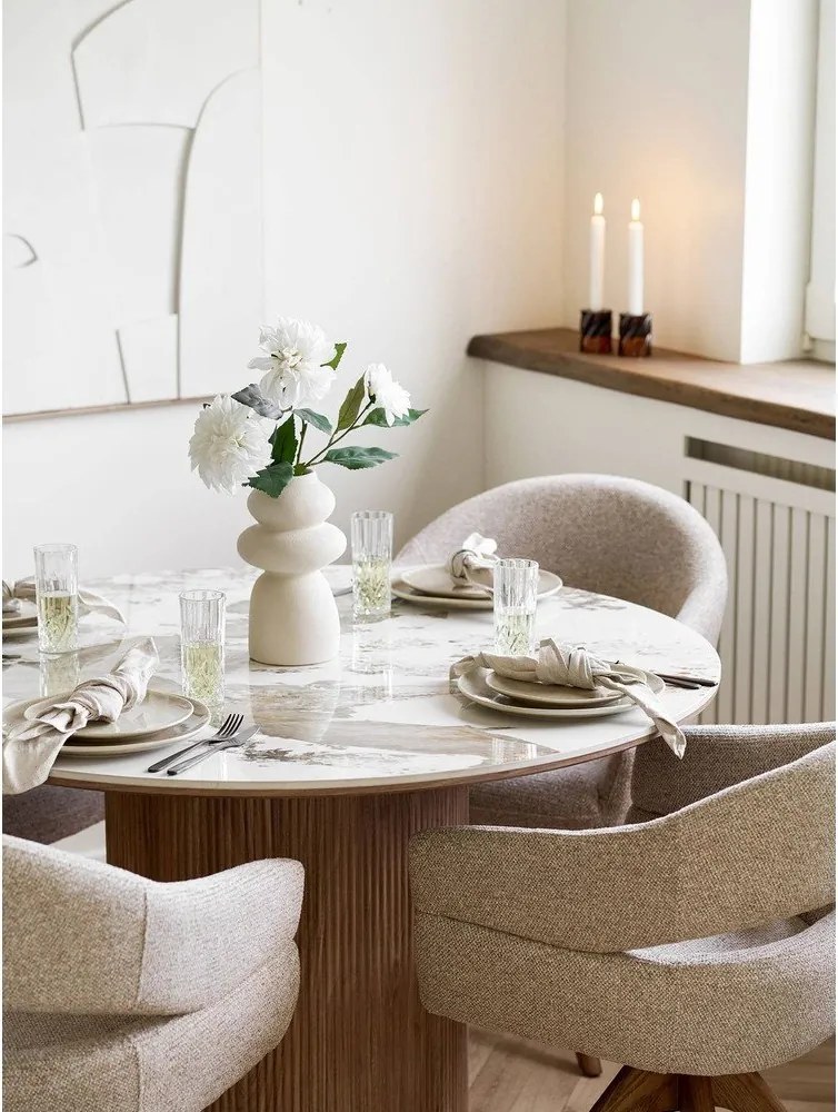 Сиво-бежови глинени чинии в комплект 4 бр. ø 21 cm Viola – House Nordic