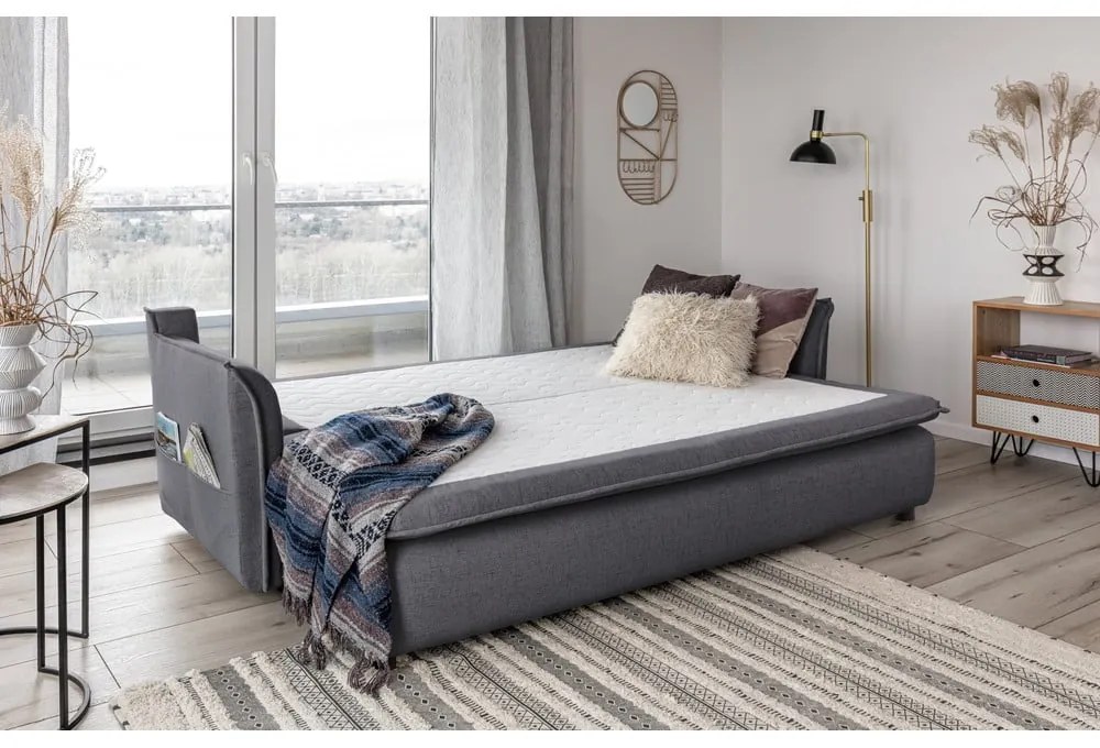 Сив разтегателен диван Charming Charlie - Miuform