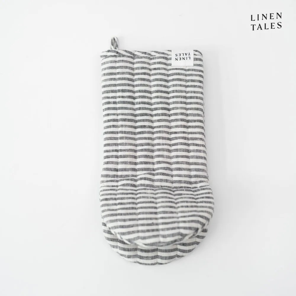 Ленена ръкавица за фурна Thin Black Stripes – Linen Tales