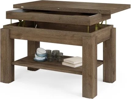 БРАВО Крафт Златен дъб - РАЗТЕГАТЕЛНА ХОЛНА МАСА С ПОВДИГАЩ МЕХАНИЗЪМ И С РАФТ