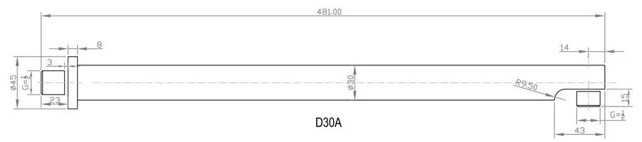 Месингова част за свързване към душ в лъскаво сребристо – Sapho