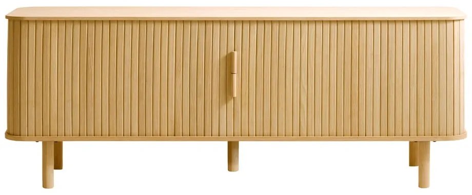 Масичка за телевизор с дъбов декор в естествен цвят 160x56 cm Cavo - Unique Furniture