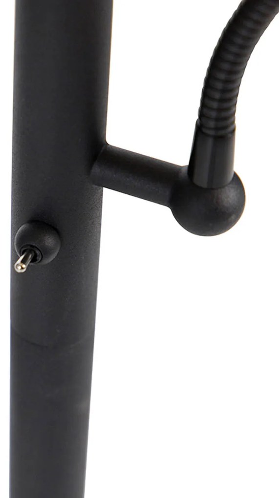 Интелигентна подова лампа черна със злато с Wi-Fi A60 и E14 - Retro