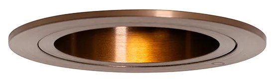 Интелигентен вграден прожектор тъмен бронз кръгъл накланящ се и въртящ се вкл. Wifi GU10 50mm - Chuck