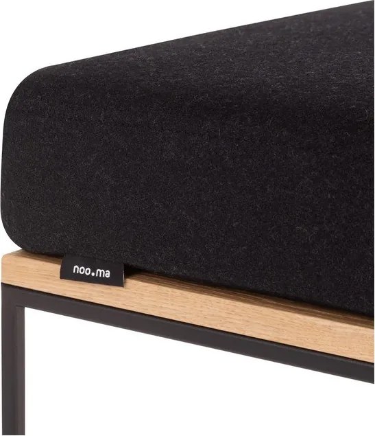 Черен тапициран стол Feo – noo.ma