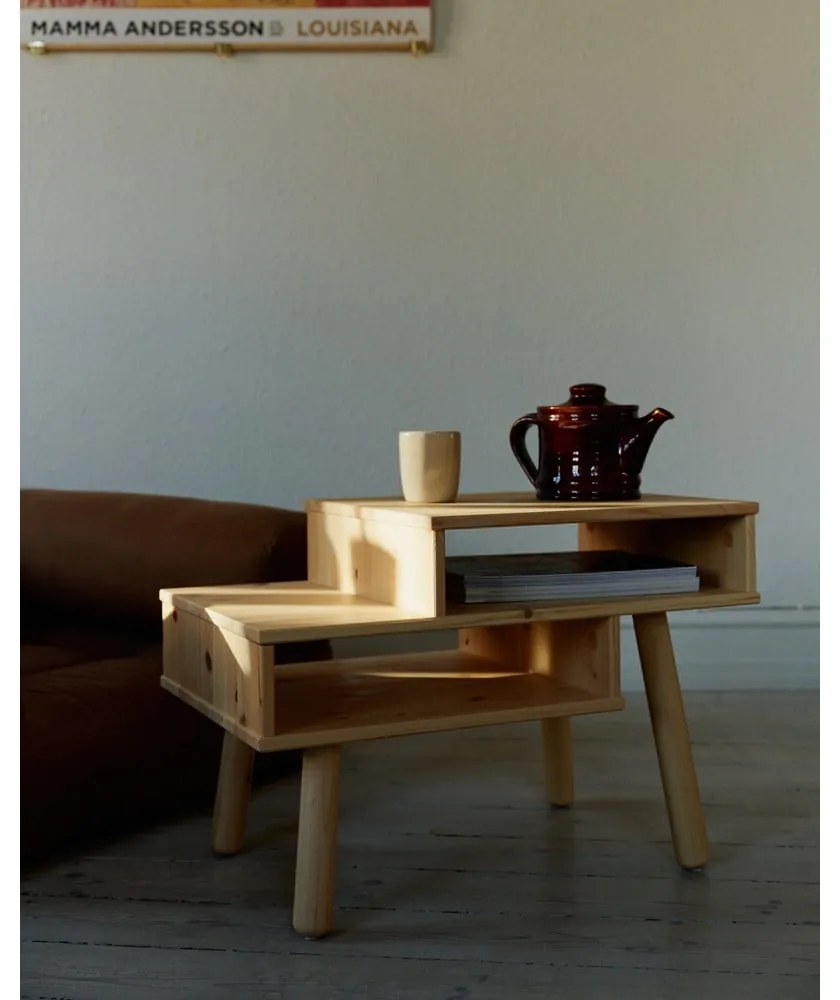 Масичка за кафе от борова дървесина в естествен цвят Hako - Karup Design