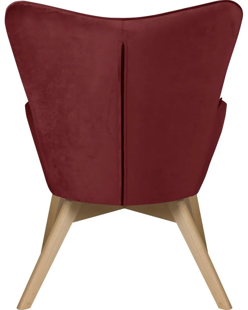 Червено кадифено кресло Niko – Ropez