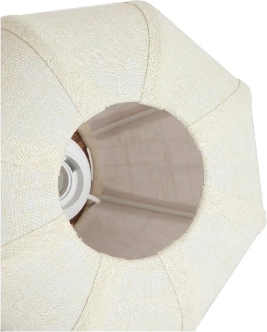 Кремава метална настолна лампа с текстилен абажур (височина 23,5 cm) Kyzo – Light & Living