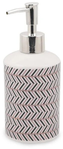 Комплект аксесоари за баня от полирезин в черно и бяло Lidya - Mioli Decor