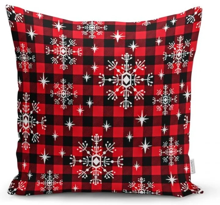 Комплект от 4 коледни калъфки за възглавници и покривка за маса Christmas Tartan - Minimalist Cushion Covers