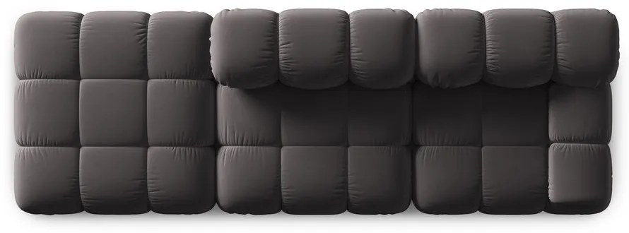 Тъмносив кадифен диван 282 cm Bellis - Micadoni Home