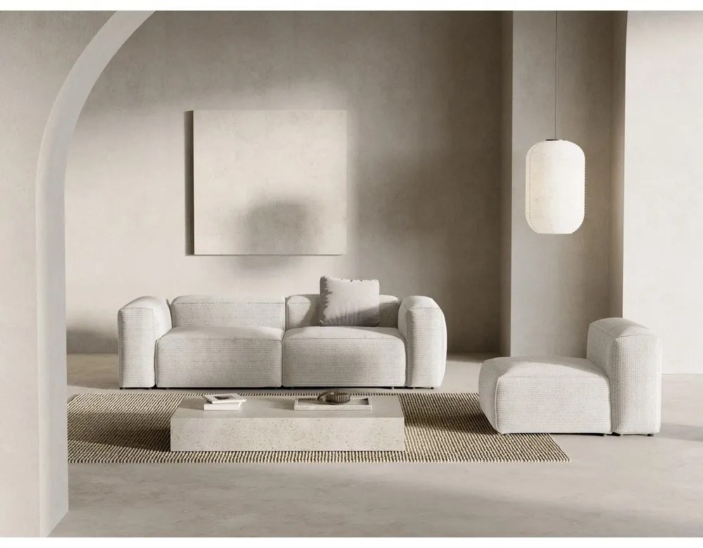 Бежов диван от рипсено кадифе 264 cm Bergano – Cosmopolitan Design