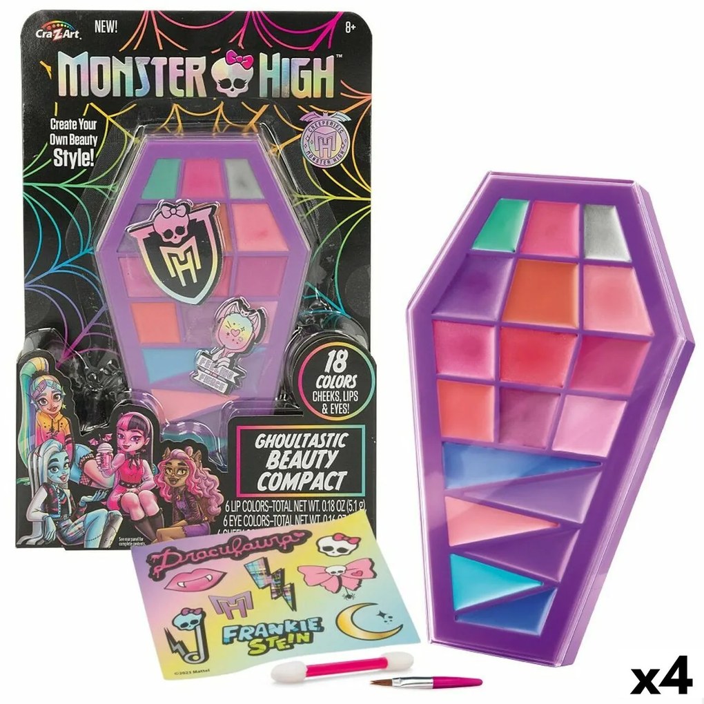 Грим Комплект за Деца Monster High Feeling Fierce 10 x 16,5 x 2 cm 4 броя