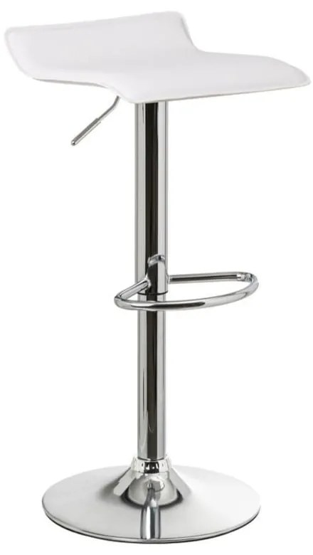 Бели тапицирани бар столове в комплект с регулируема височина 2 бр. (височина на седалката 63 cm) – Casa Selección