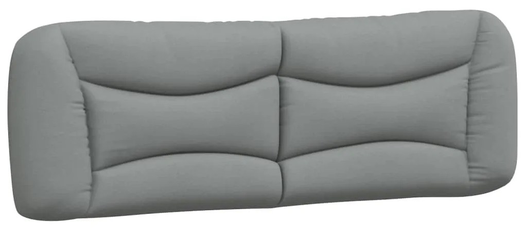 374628 vidaXL Мека табла за легло, светлосива, 152 см, плат