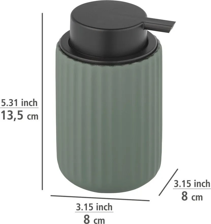 Зелен керамичен дозатор за сапун Belluno - Wenko