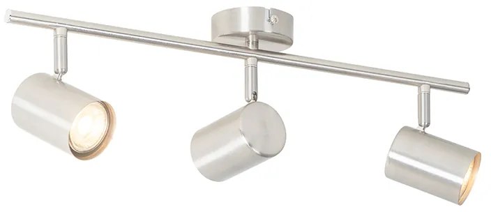 Модерна таванна лампа стомана 3-светлина регулируема - Jeana