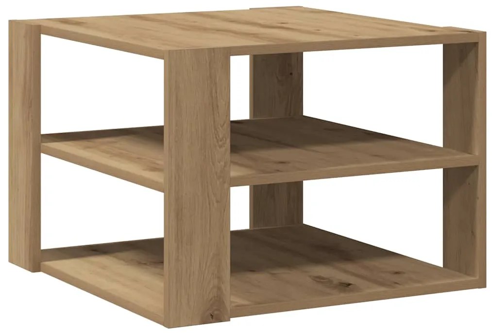 856497 vidaXL Кафе маса, дъб артизан, 58x58x40 см, инженерно дърво