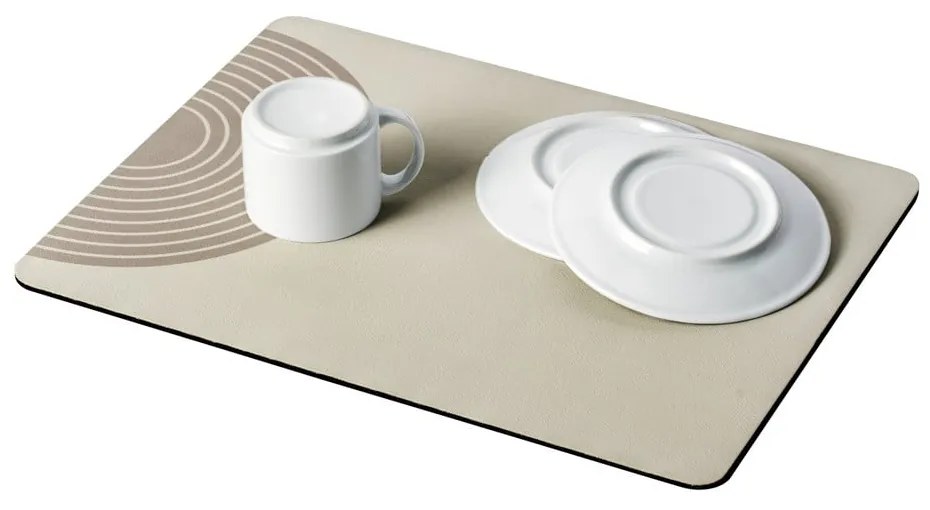 Бежова гумена тавичка за оттичане за съдовете 40x30 cm Dima – Wenko