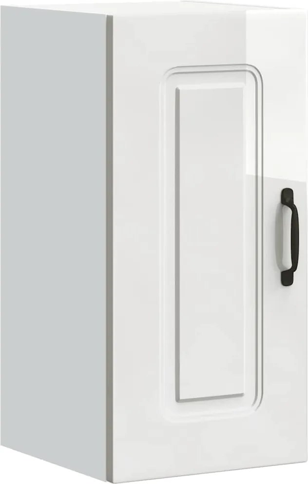 853539 vidaXL Кухненски стенен шкаф, Kalmar, бял гланц, инженерно дърво