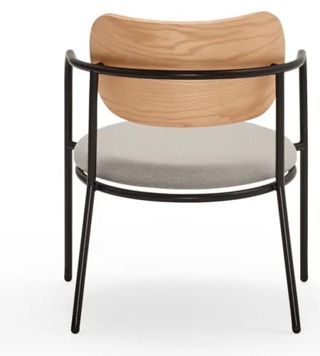 Сив трапезен стол в дъбов декор Eclipse - Teulat