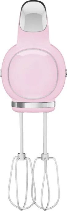 Ръчен миксер SMEG 50's Style HMF01PKEU, 250W, 9 скорости, Турбо, Скрит LED дисплей, Таймер, Аксесоари, Розов