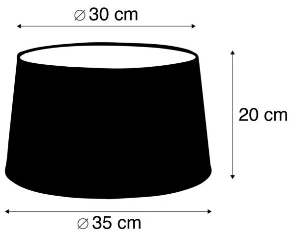 Черен ленен абажур 35 см