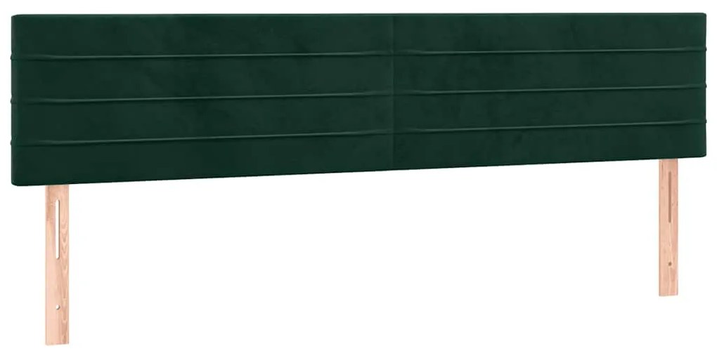 346169 vidaXL Горни табли за легло, 2 бр, тъмнозелени, 80x5x78/88 см кадифе