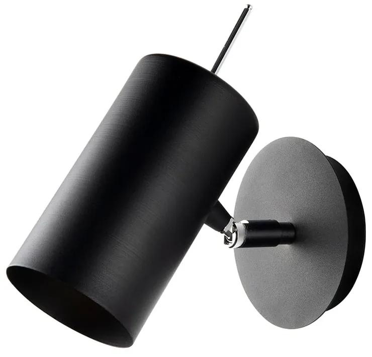 Черна стенна лампа, височина 23 cm Geo - Squid Lighting