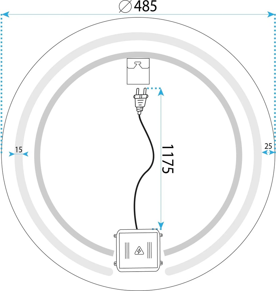 Огледало LED 50cm Modern