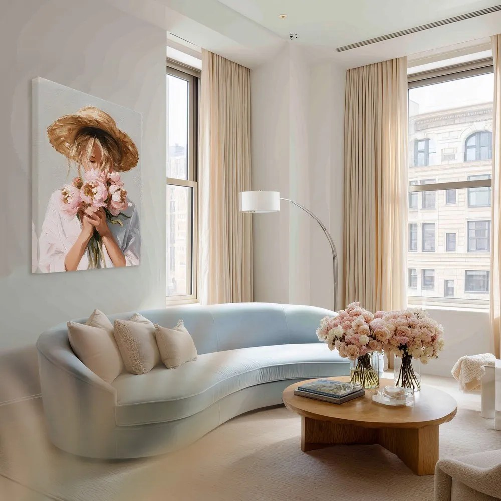 Картина с ръчно изрисувани елементи 70x100 cm Estelle – Styler