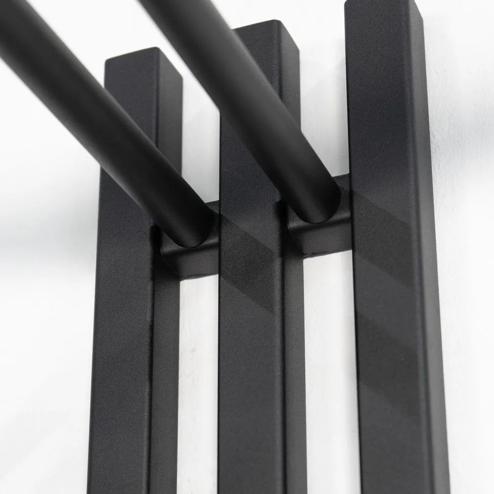 Черна метална стенна закачалка 65 cm Senza – Spinder Design