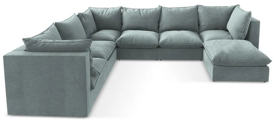 Син ъглов диван (ляв ъгъл/U форма) Manao – Makamii