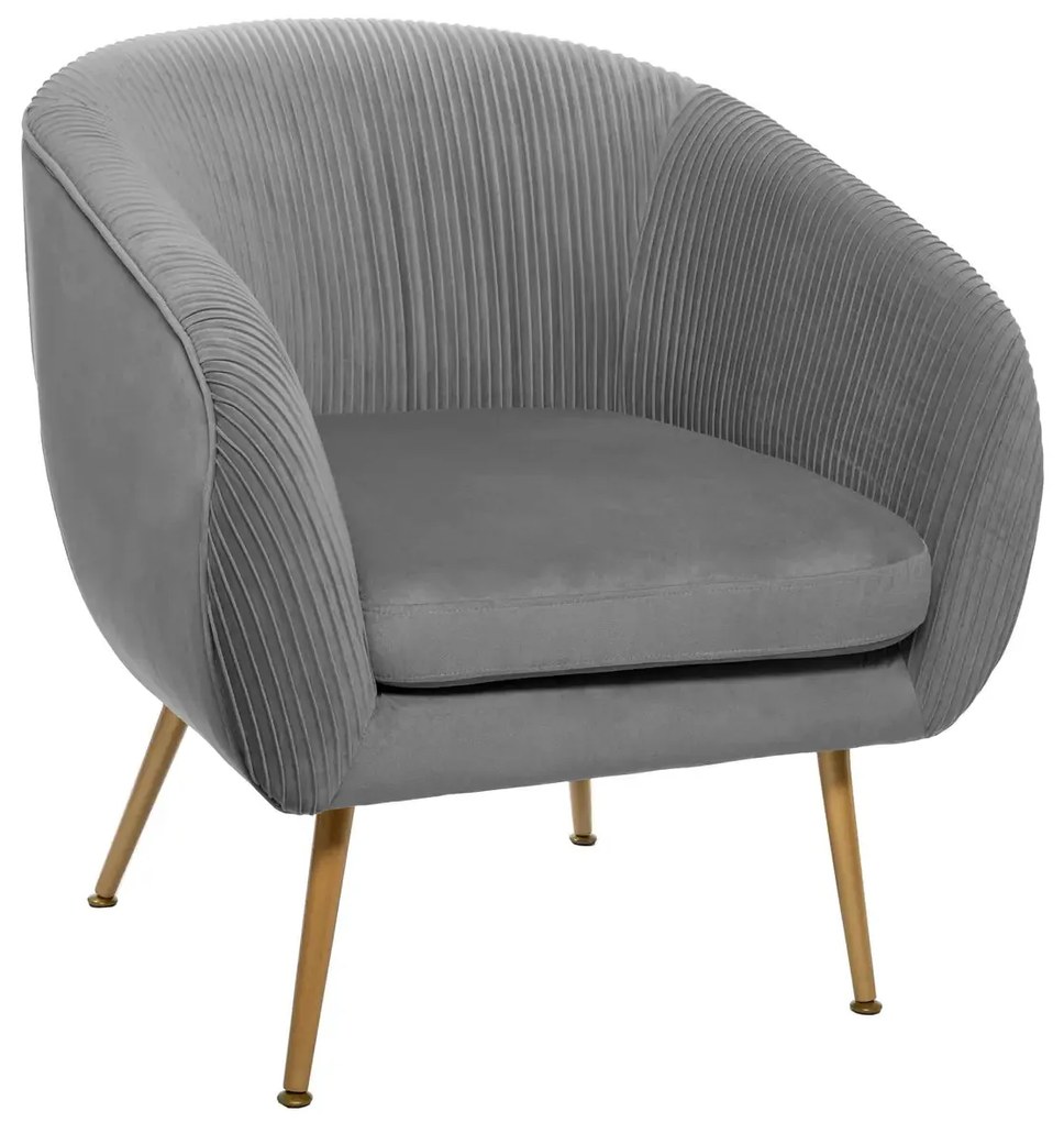 Кресло atmosphera Solaro, Велур - Сив